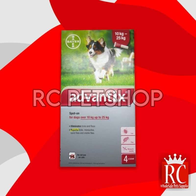 Jual Advantix Dog 10 Kg Up To 25 Kg Obat Kutu Tetes Caplak Anjing Kecil ...