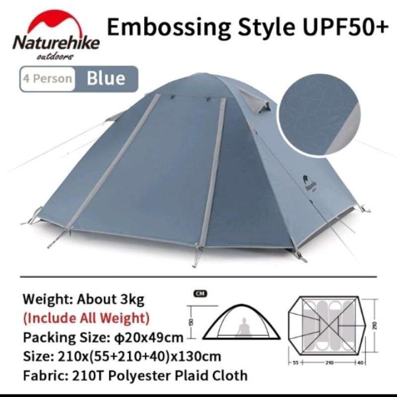 Jual Naturehike P - Series NH18Z044, Tenda Camping 4P di Seller OSA ...