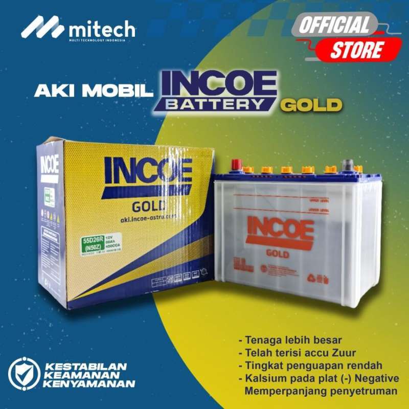 Jual Aki Mobil Hino Dutro INCOE GOLD Astra N50Z Aki Basah 12V / 60 Ah