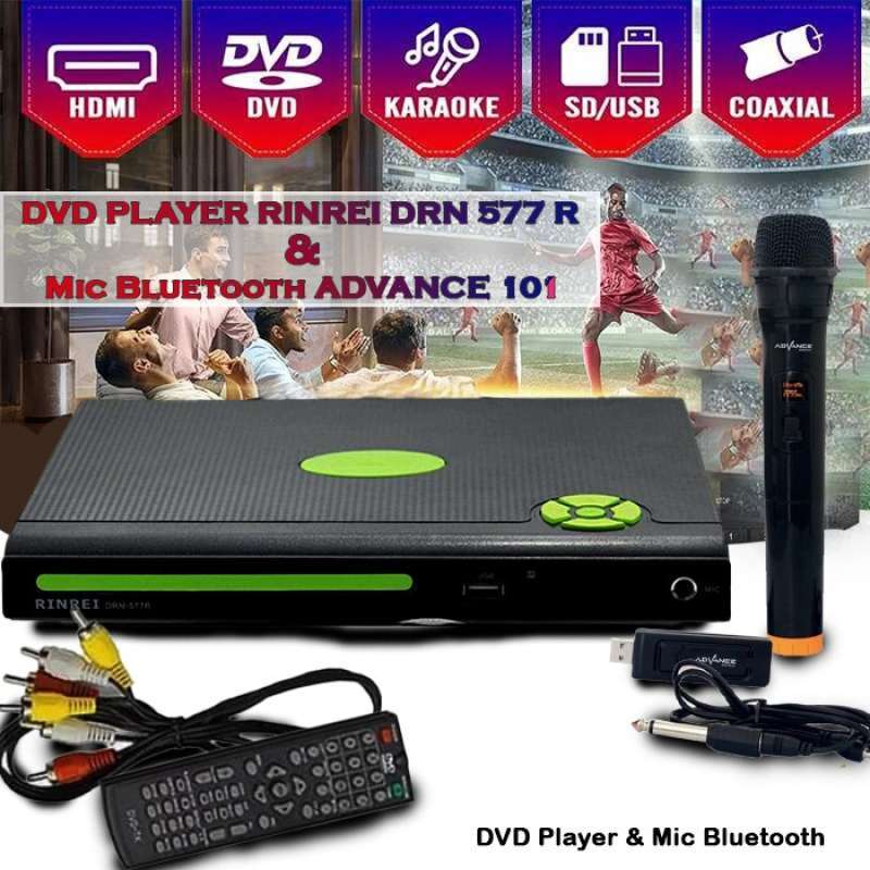 Jual DVD/VCD/CD/MP3/MP4 Player USB Digital 1 Output Microphone Karaoke