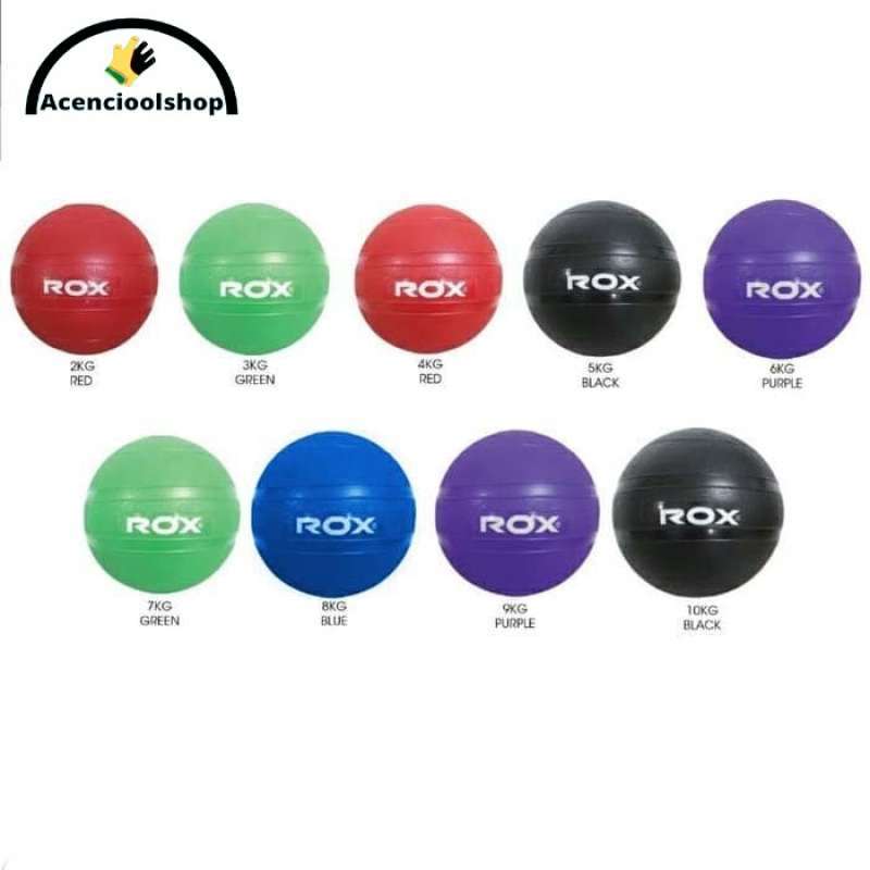 Jual Medicine Ball Premium Bola Latihan Fitness 10Kg 10 Kg ROX Original