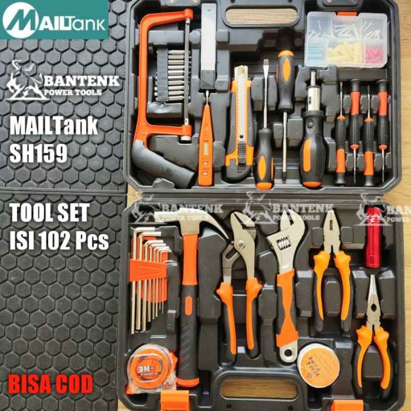 Promo TOOL BOX SET 102PCS MAILTANK SH159. TOOL SET BOX LENGKAP. OBENG