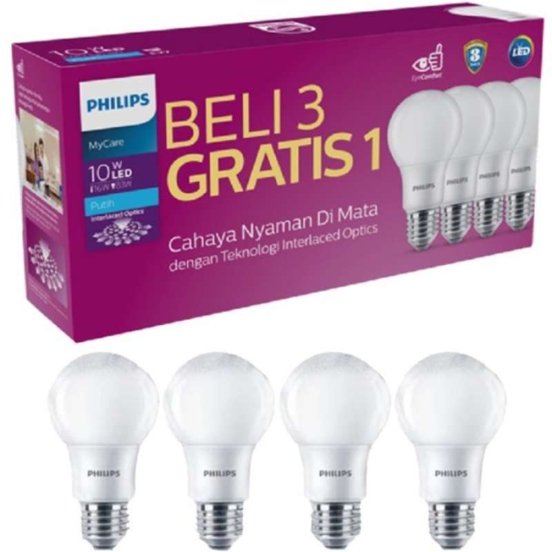Promo Lampu Led Philips 10 watt paket Beli 3 gratis 1 Lampu LED 10 W Promo Lampu Led Philips 10 watt paket Beli 3 gratis 1 Lampu LED 10 W