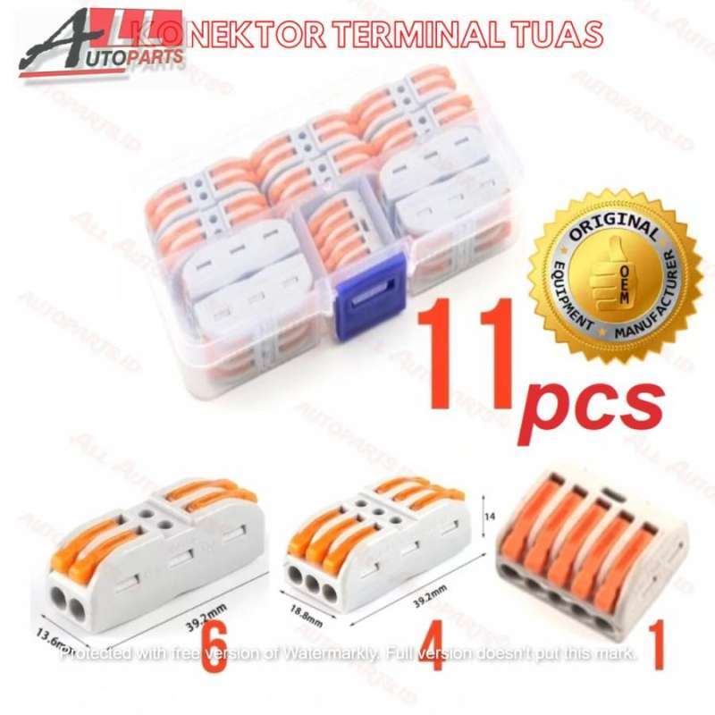 Jual Konektor WAGO Tuas Wire Connector Terminal Sambungan Kabel 11 PC di Seller All Autoparts