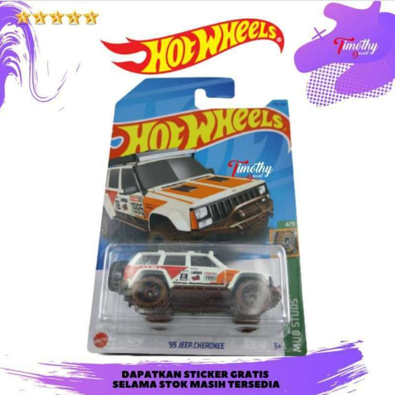 Hot Wheels TH Reg 95 Jeep Cherokee Putih Mud Studs