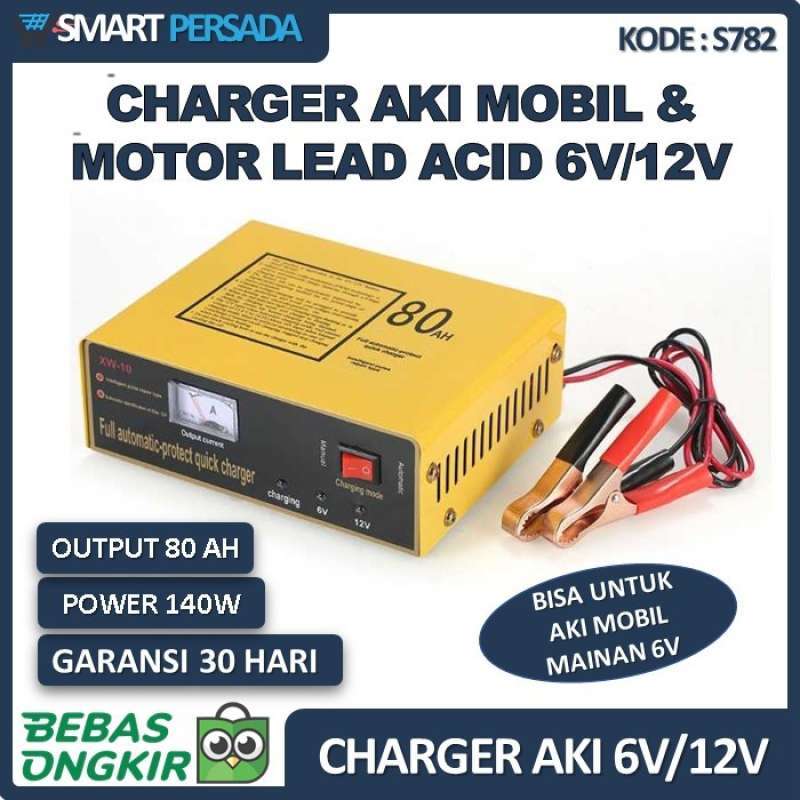 Promo Charger Aki Cas Accu Otomatis Kering Basah Mobil Motor Mainan 6V