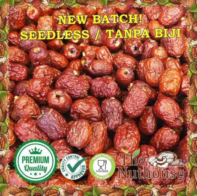 Jual 250gr Seedless Dried Red Dates / Kurma Merah Angco TANPA BIJI