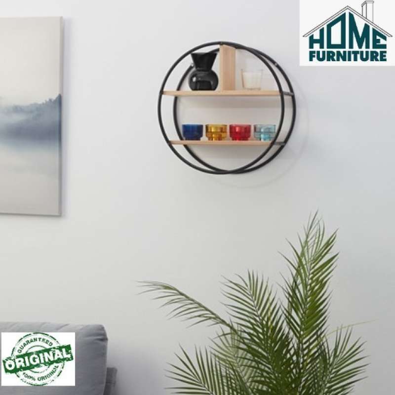 Promo Ib Rak Dinding Display Pajangan Dekorasi Besi Bambu 40cm_original ...
