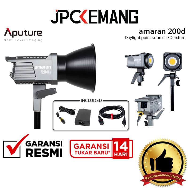 Aputure Amaran 200d S Luce LED 200W Per Video E Foto | 5600K | CRI≥96 TLCI≥99 | Attacco Bowens | Control Shift
