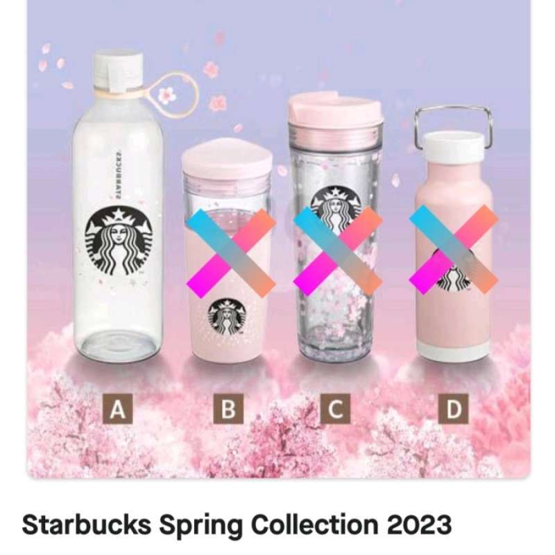 Promo Tumbler Starbucks Cherry Blossom Spring Collection 2023 Diskon 23