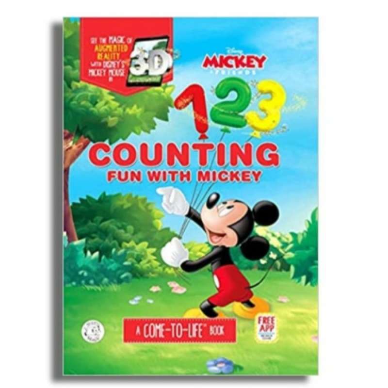 Promo buku 3d anak belajar angka 123 buku anak mickey learn counting
