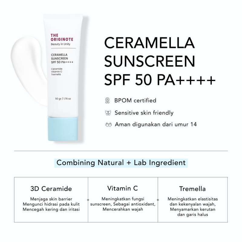 Promo The Originote - Ceramella Sunscreen Spf 50 Pa++++ Diskon 5% Di