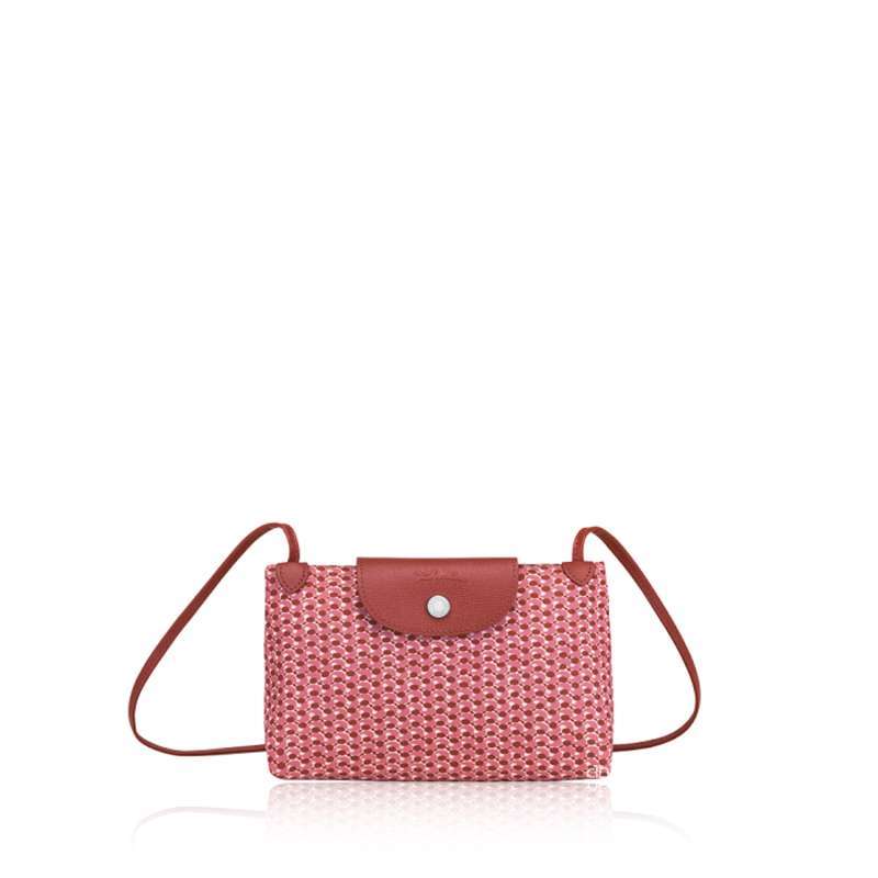Jual Longchamp Le Pliage Mini Microknit Crossbody Bag In Antique Pink