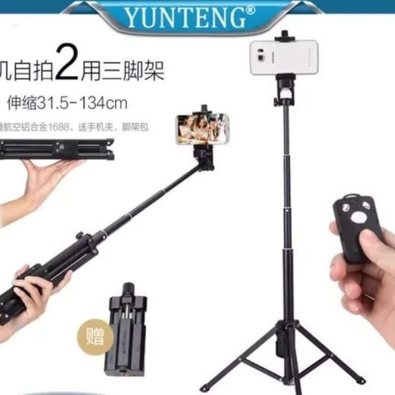 Jual yunteng vct 1688 tongsis monopod bluetooth original 100 tripod hp