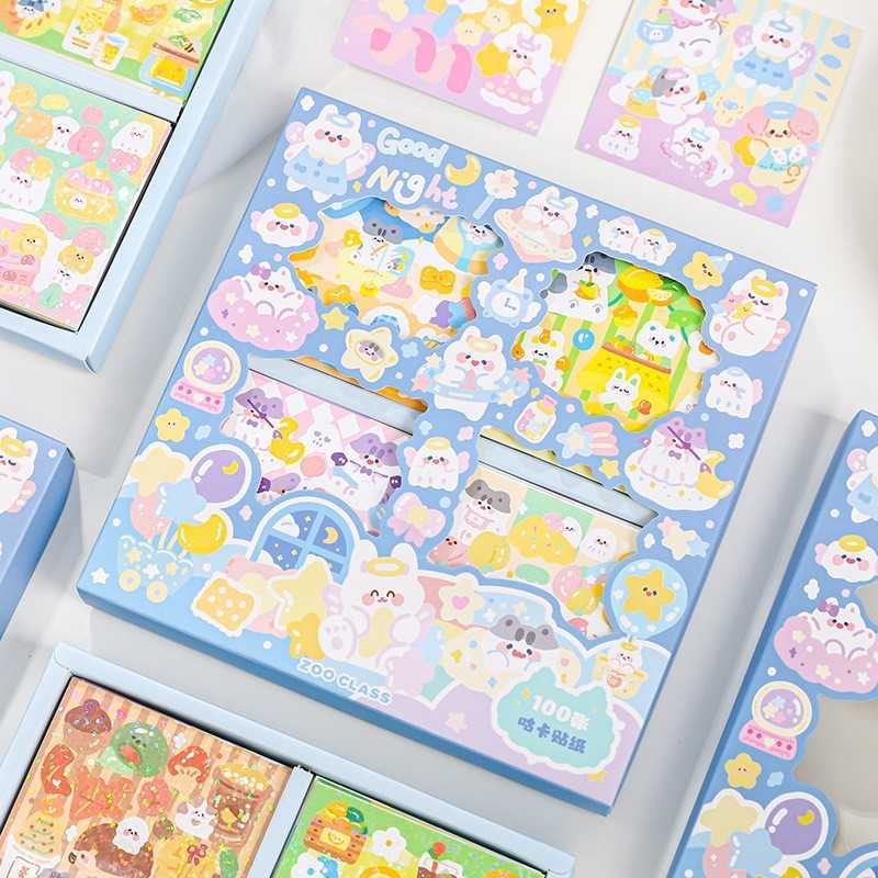 Jual Good Night Cute Zoo Deco Stickers Collection Box Set Sticker
