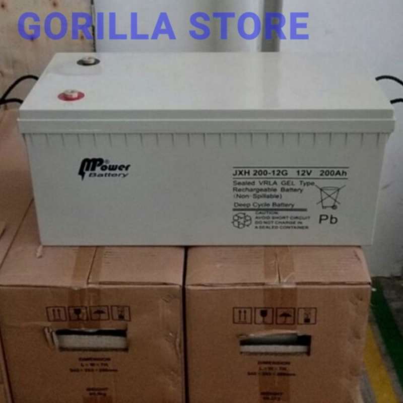 Promo Baterai Aki VRLA Mpower Plus 12V 200AH - JXH200-12G Diskon 23% di