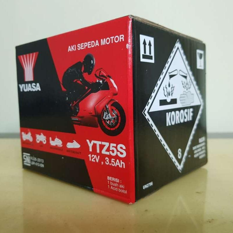 Promo Aki Motor Honda Scoopy Fi Sporty Ytz5S Yuasa Accu Kering Original