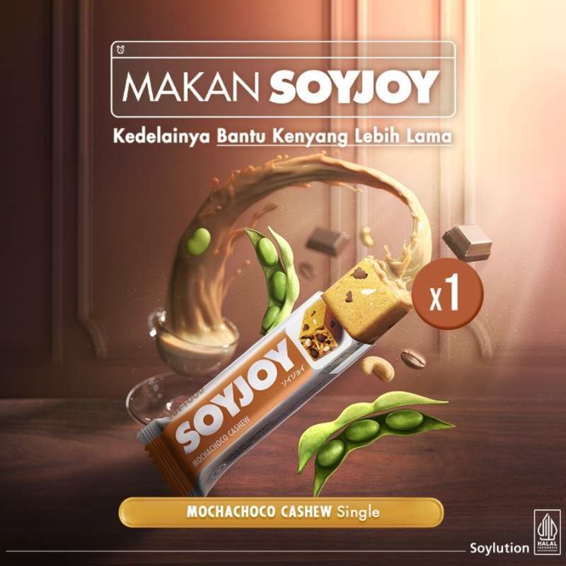 Promo SOYJOY Snack Sehat protein Bar Kedelai tenaga recovery lari