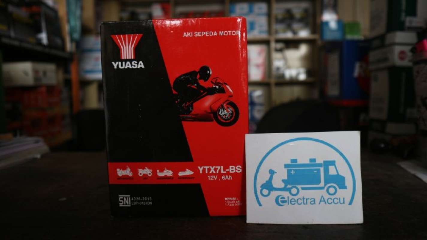 Promo Aki Motor Vespa Lx 150 Ytx7L Yuasa Accu Kering Diskon 17% di