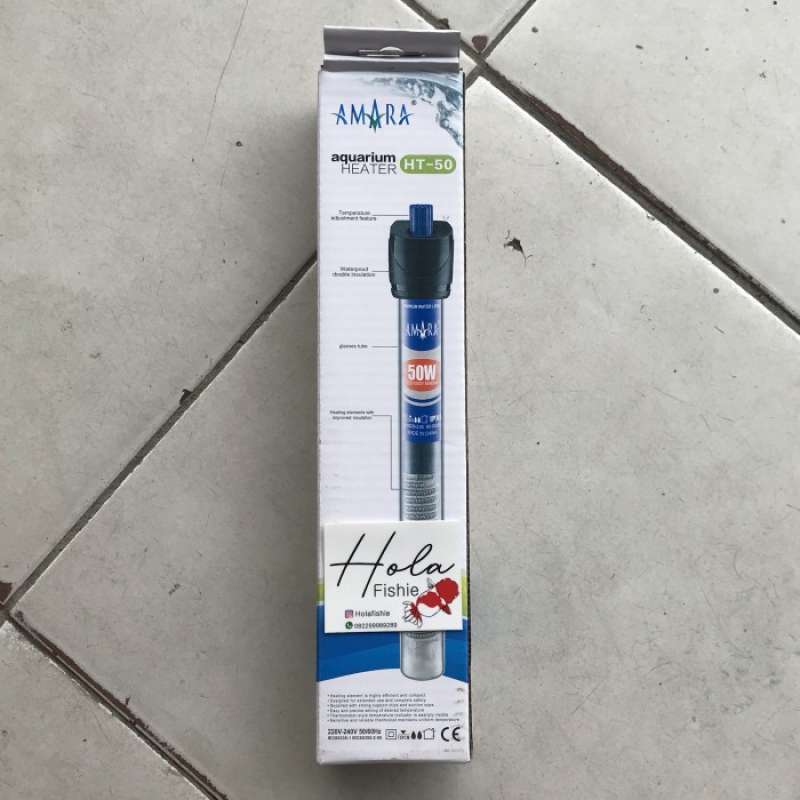 Jual waterheater water heater aquarium amara 50,75,100 watt heater