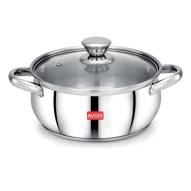 Jual AVIAS Inox IB Stainless Steel Cookpot With Glass Lid With Steam ...