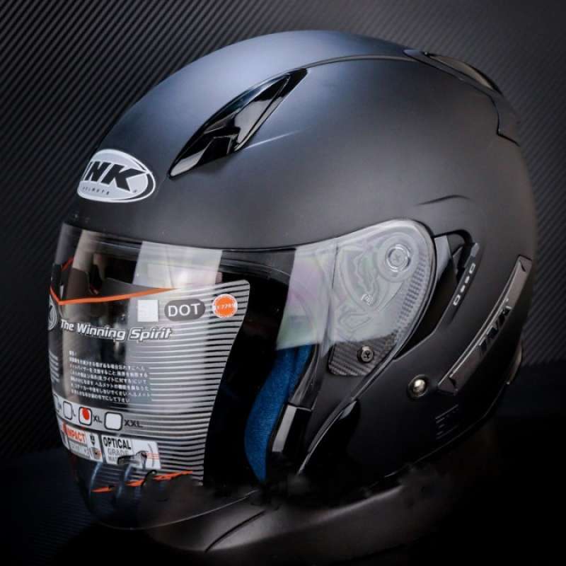 Promo Helm Ink Metro2 Solid Black Doff Double Visor Diskon 23 di