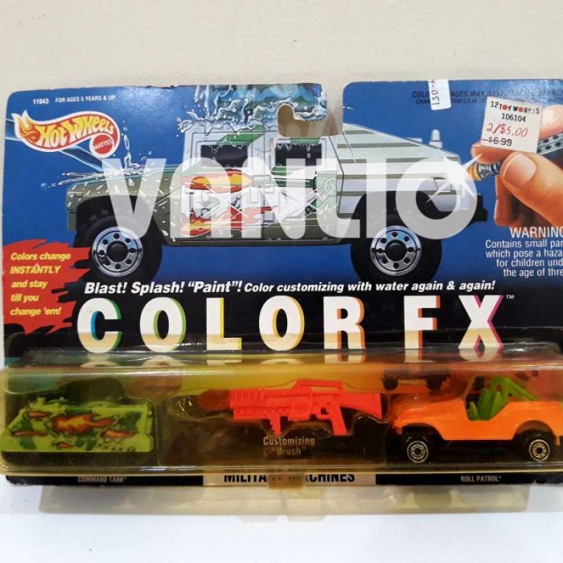 Promo Hot Wheels Vintage 1993 Color FX Roll Patrol and Command Tank