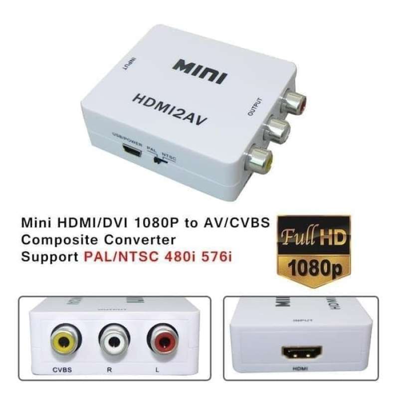 Promo Rca Converter Adapter/hdmi To Av/mini Box Hdmi2av Diskon 23% Di ...