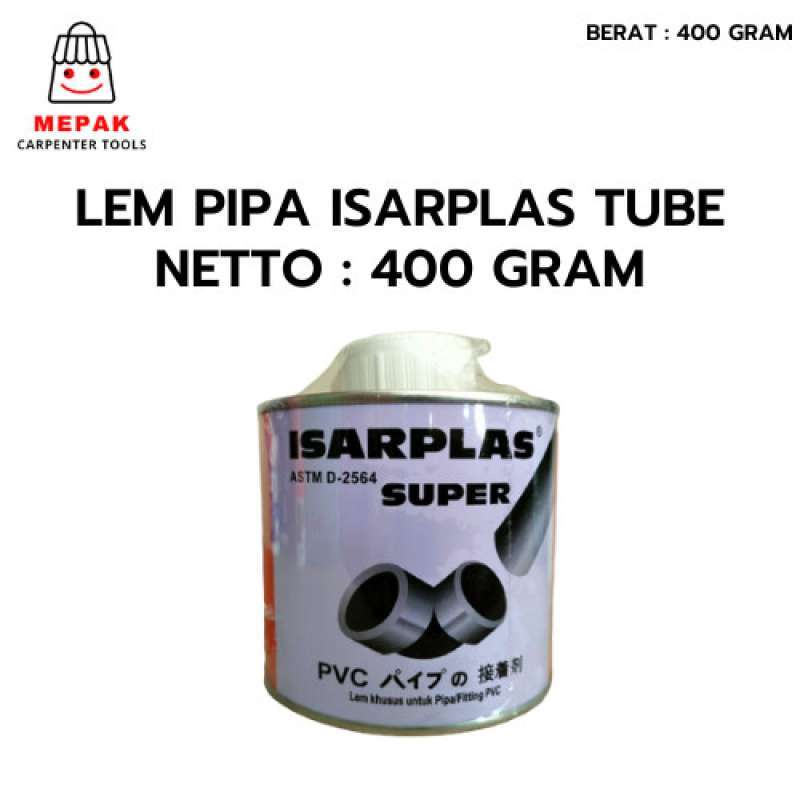 Jual Lem Pipa Isarplas Kaleng 400 gr Lem Pipa PVC di Seller TOKO MESIN