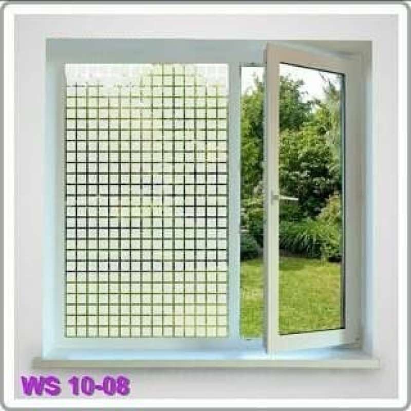 Window Sandblast Sticker Promo window Sticker/ stiker kaca / sandblast WS10-08 motif : kotak ...