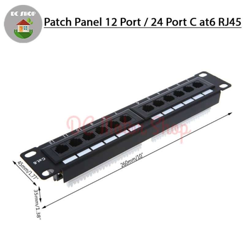 Promo Patch Panel 12 Port Cat6 12port Rj45 Networking Wall Mount Rack ...