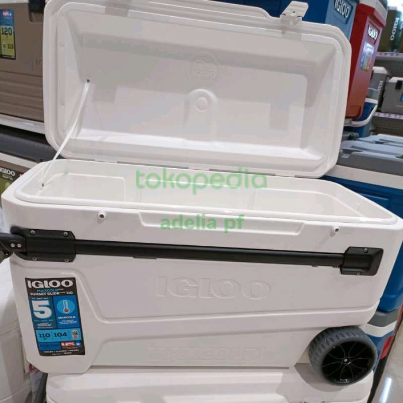 Promo Cooler Box Igloo 110L Sunset Glide Dengan Gagang Teleskopik Dan