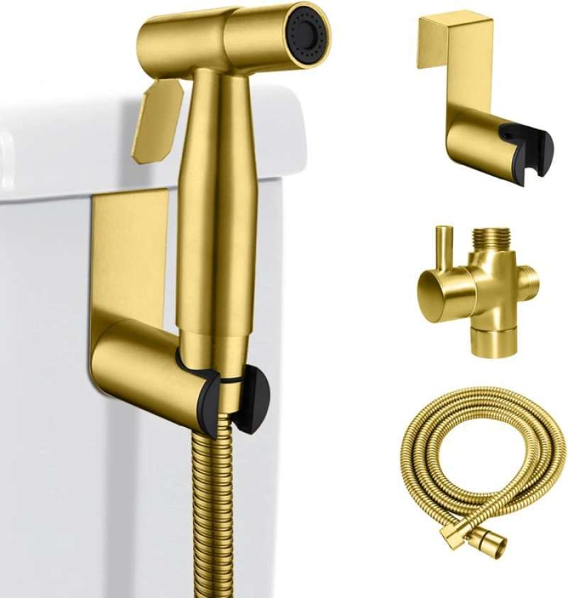 Promo Jet Shower Toilet Handheld 5 Set With Hose Jiquan T103 Gold