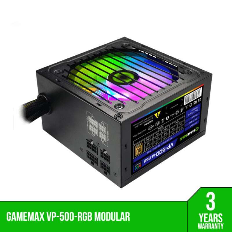 Jual Gamemax VP-500 RGB Modular Value Performance Gaming Power Supply ...