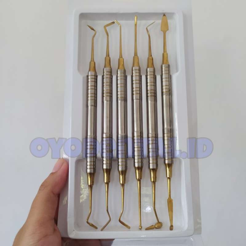 Dental Titanium Coated Composite Filling Instrument – Ball Burnisher #202 Blue – Stainless Steel, Restorative Dentistry Tool