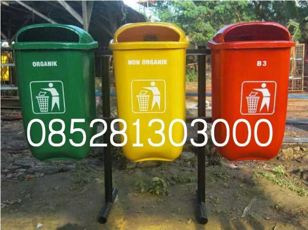 Jual tong sampah tiga set/tong sampah taman/tempat buwah sampah murah