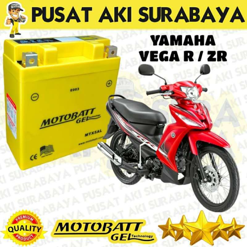 Promo Original Aki Motobatt Mtx5Al 12 Volt 5 Amper Yamaha Vega R Vega