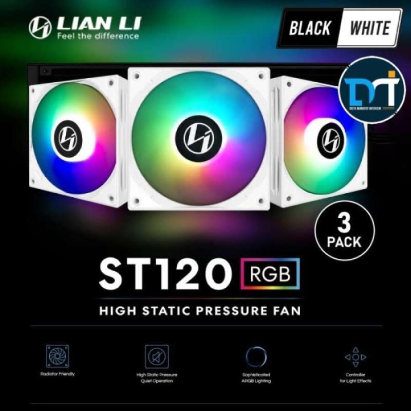 Lilan Fans Promo Lian Li St120 Argb 3In1 - 120Mm Cooling Fan Argb With Controller ...