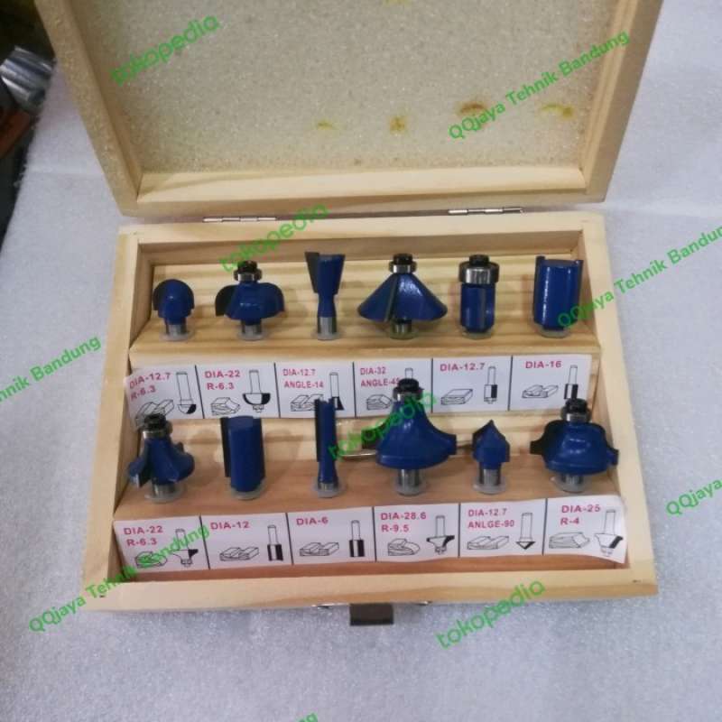Promo Mata pisau profil kayu set 12 pc - Router bit set Diskon 33% di ...