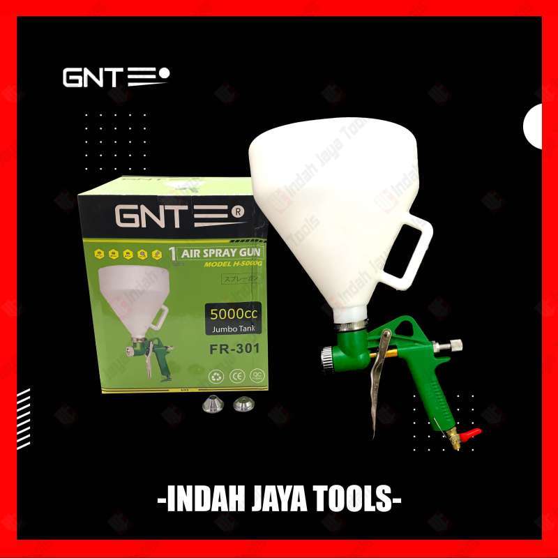 Jual GNT FR301 Spray Gun Hopper H5000G Cat Semen Tembok Air Cement