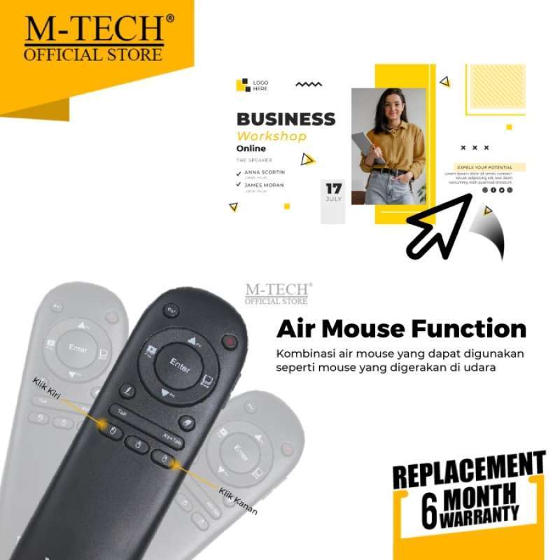 Promo MTech Original Laser Pointer with Mouse Function Wireless MT02