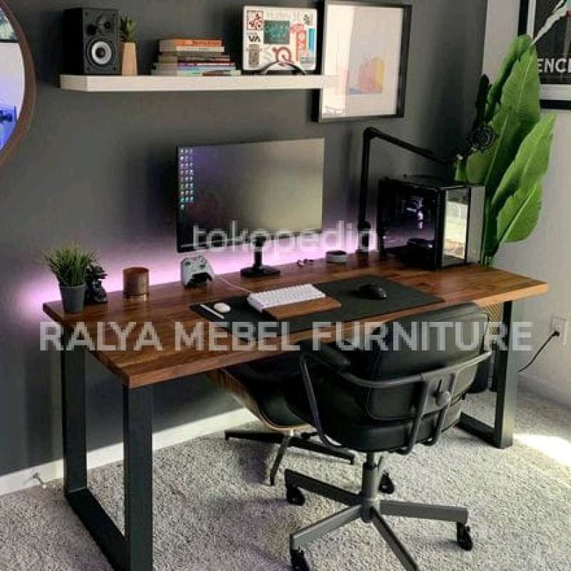 Jual Meja Komputer Kerja Kantor Kayu Jati Original Murah - Harga Diskon ...