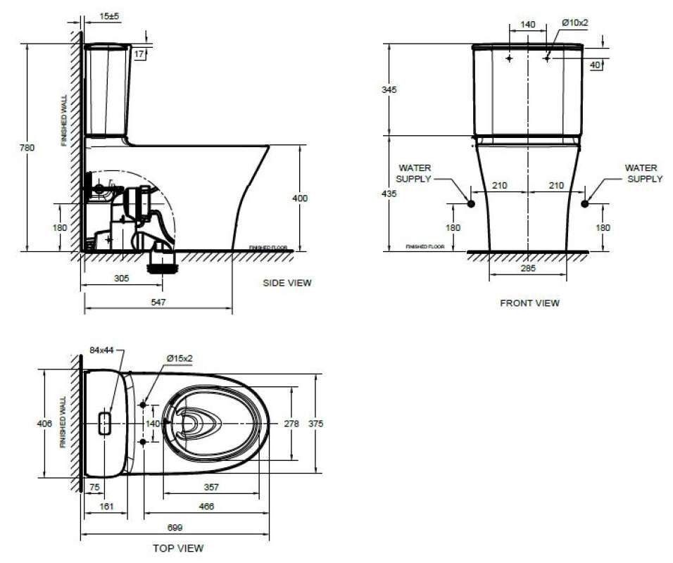 Jual American Standard Kloset Duduk Signature CC BTW 3.4 Toilet White