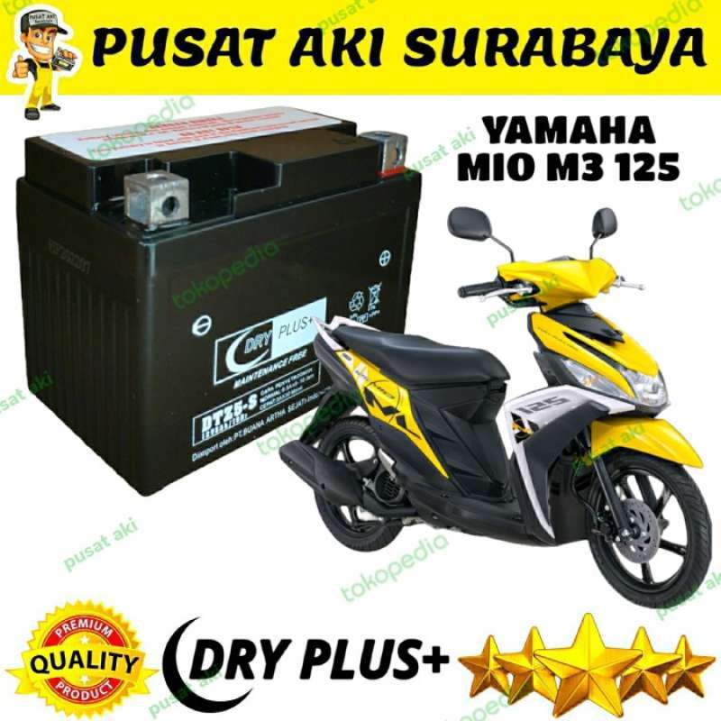 Jual MOTOR AKI KERING YAMAHA MIO M3 125 DRYPLUS DTZ5S 12V 5 AMPER HONDA