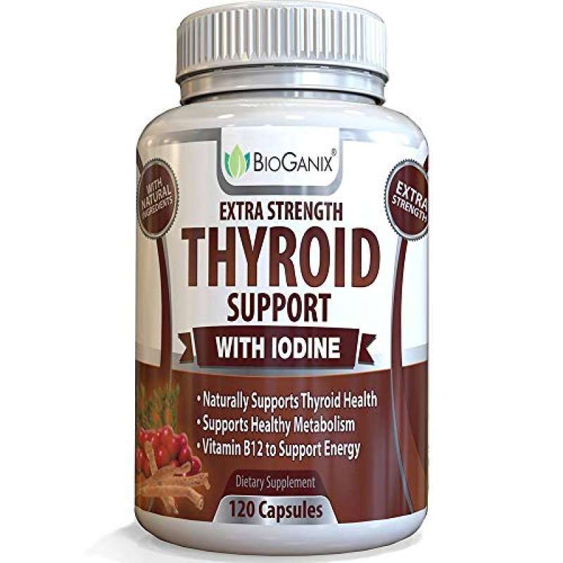 Promo Bioganix Thyroid Support Supplement with Iodine, Extra Strength