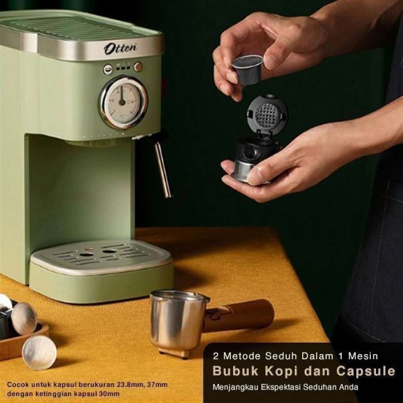 Jual Terbaru Otten Mesin Kopi Espresso 15 Bar (retto Green) Coffee