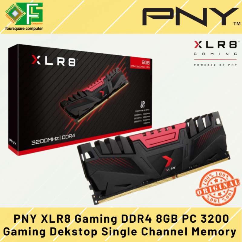 Jual Pny Xlr8 Gaming Memory Ddr4 8gb Pc 3200 Mhz Longdimm Desktop ...