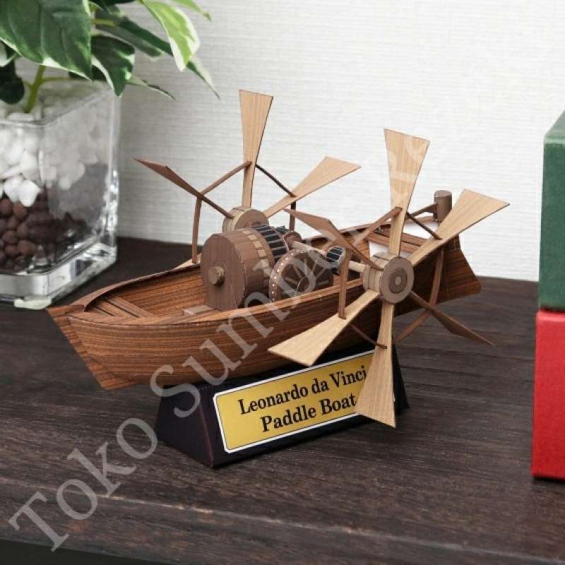 Jual Perahu Kapal Paddle Boat Papercraft Leonardo Paper Craft Puzzle 3D