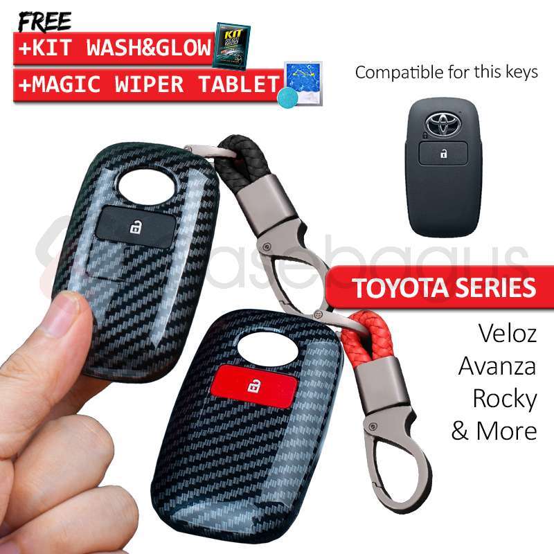 Toyota Carbon Fiber Key Fob Case (Model E) - Carbon Black - Foto 3