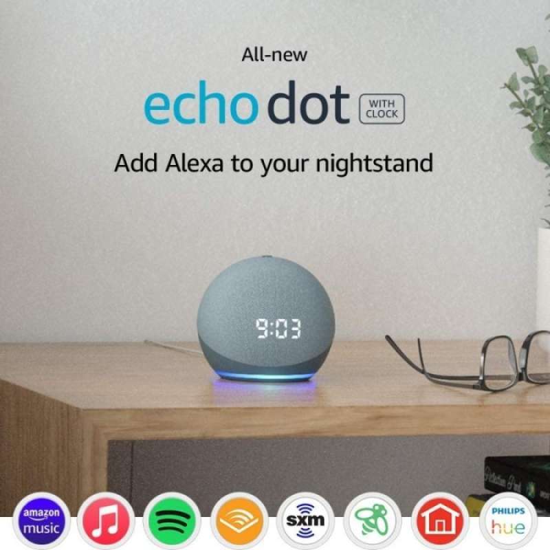 Promo Amazon Echo Dot 4th Gen 4 With Clock Alexa Voice Smart Speaker ...